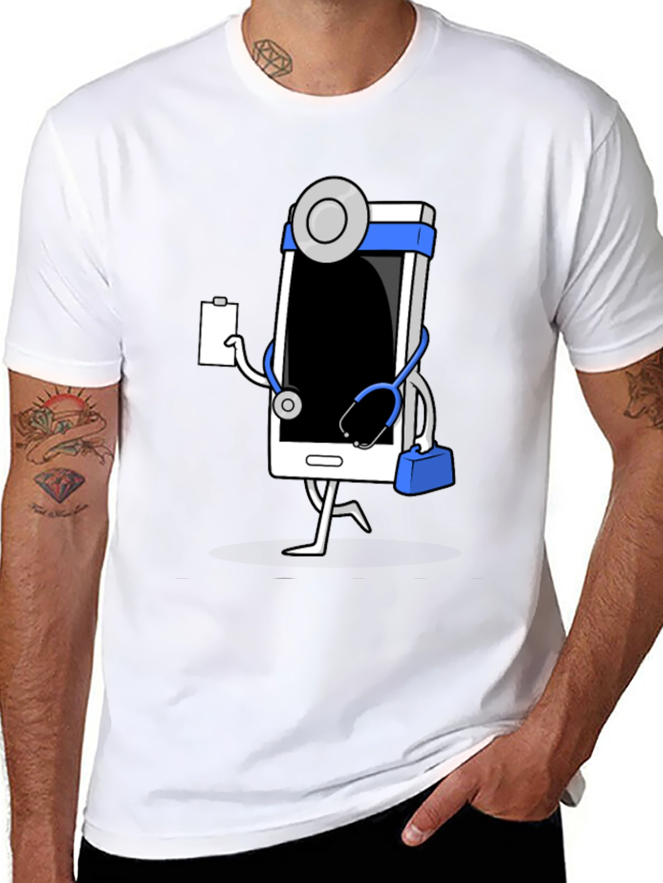 Doctor Phone Black T-Shirt