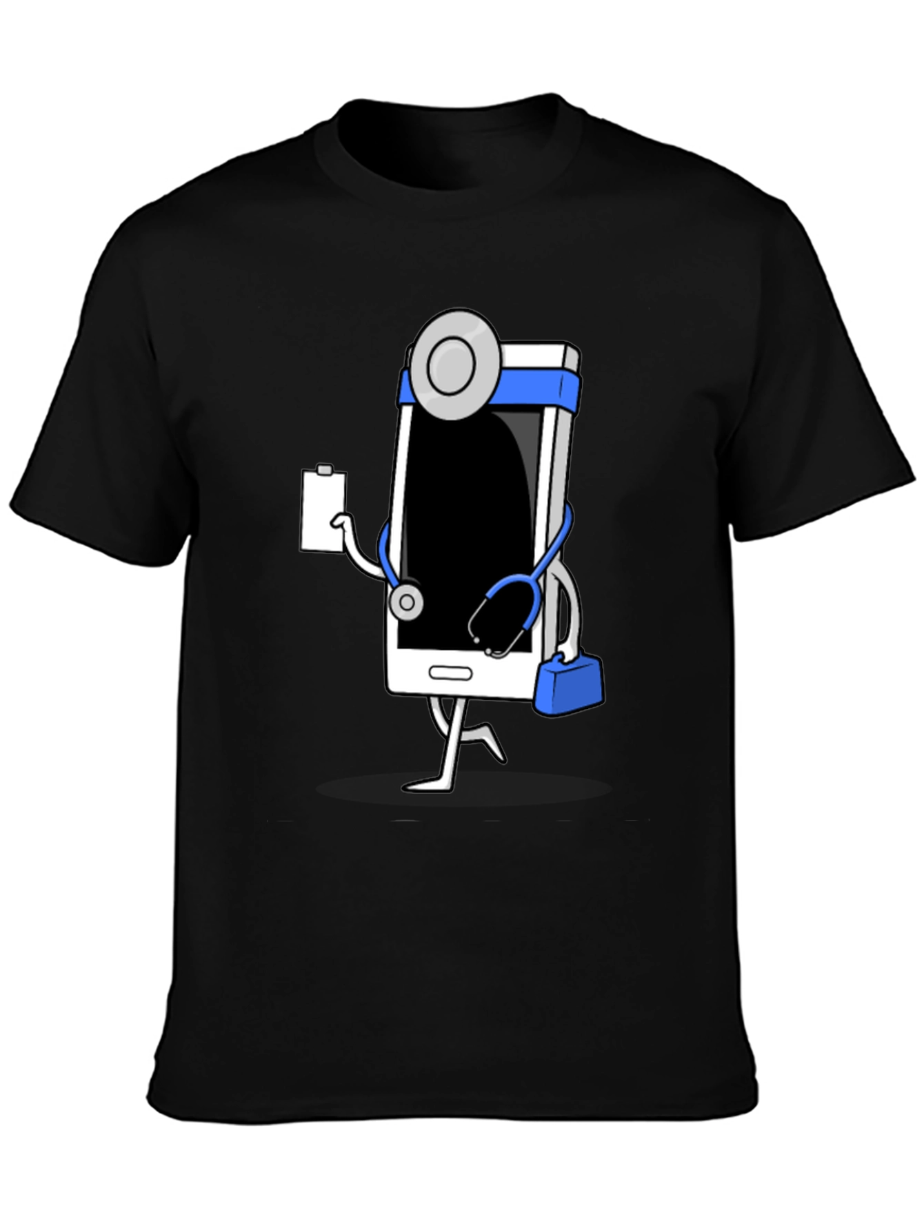 Doctor Phone Black T-Shirt
