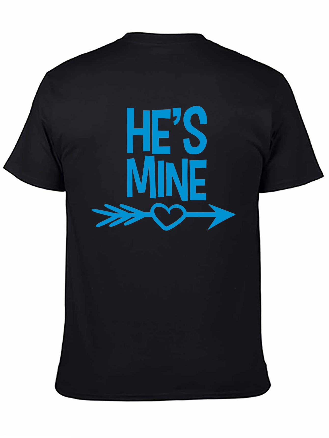 Hes Mine Valentines Day T-Shirt - Blue Design