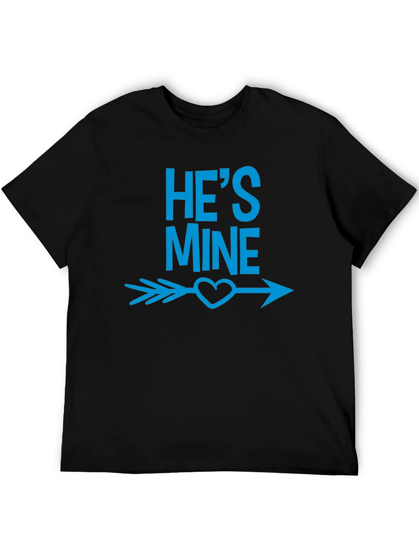 Hes Mine Valentines Day T-Shirt - Blue Design