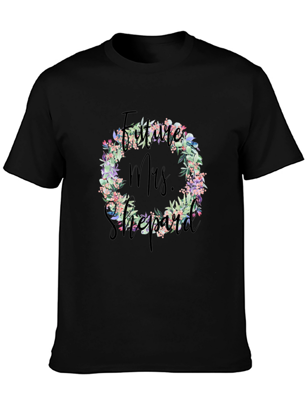 Future Mrs. Floral Wreath T-Shirt