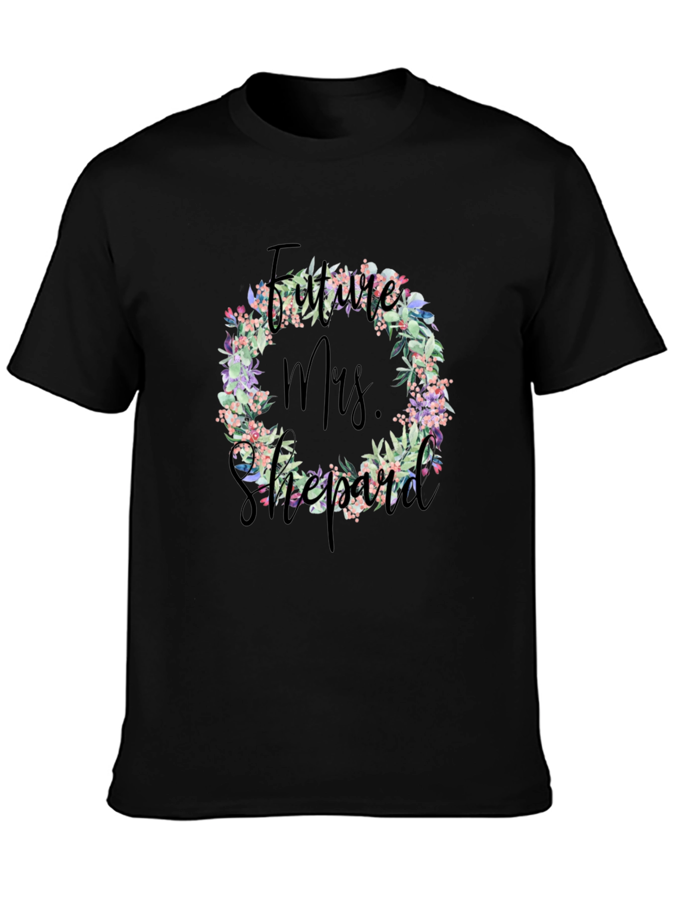 Future Mrs. Floral Wreath T-Shirt