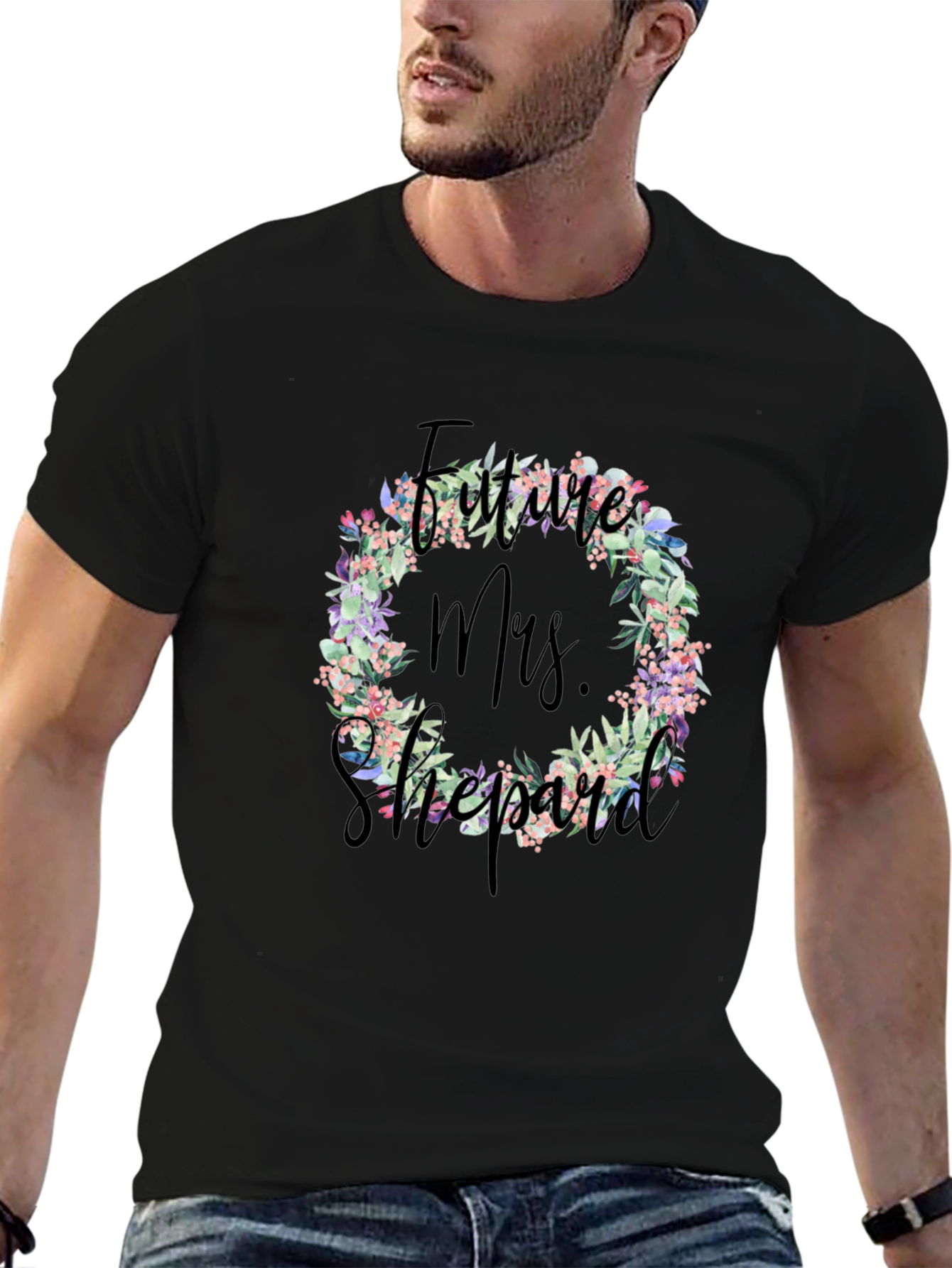Future Mrs. Floral Wreath T-Shirt