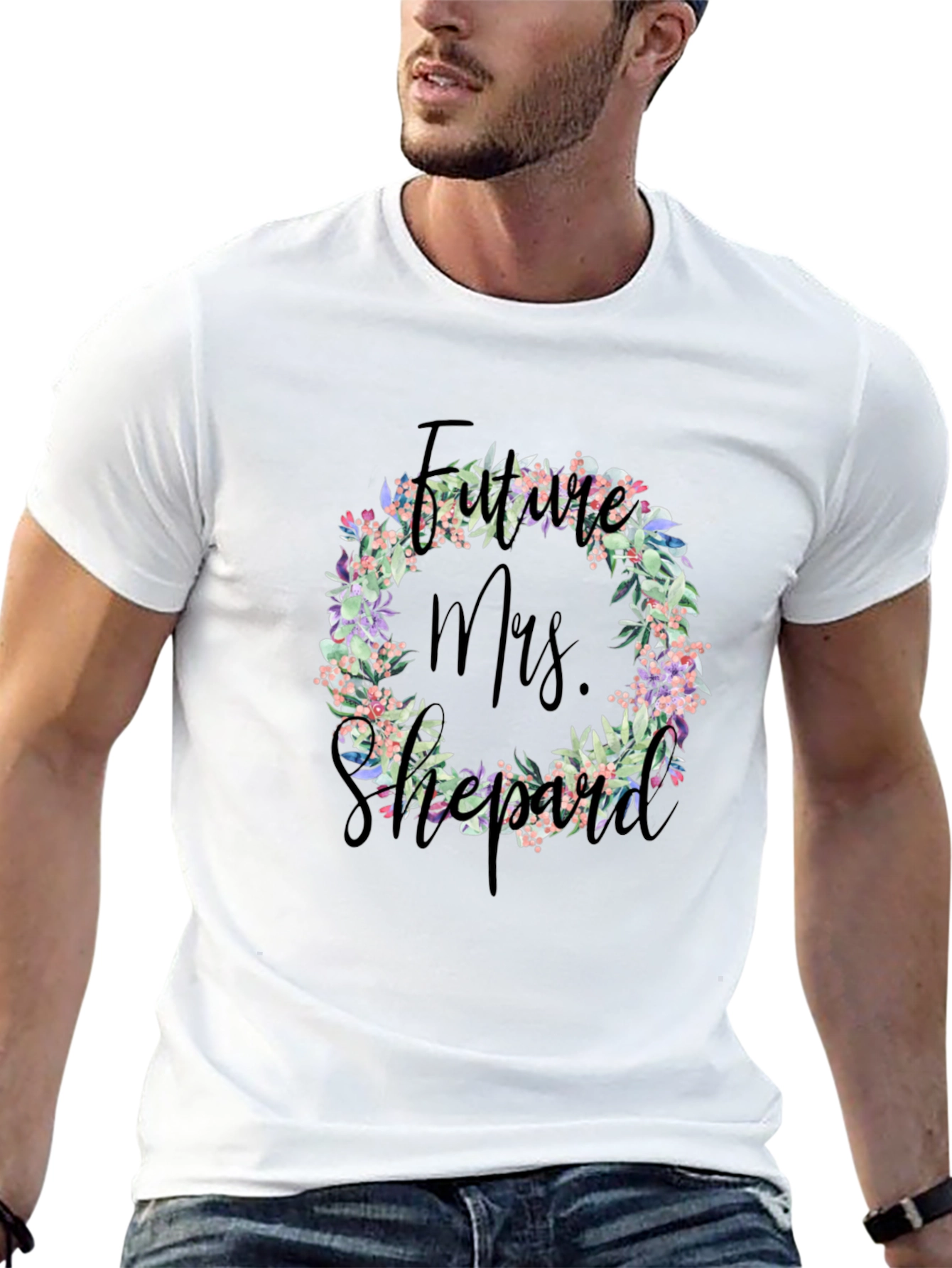 Future Mrs. Floral Wreath T-Shirt