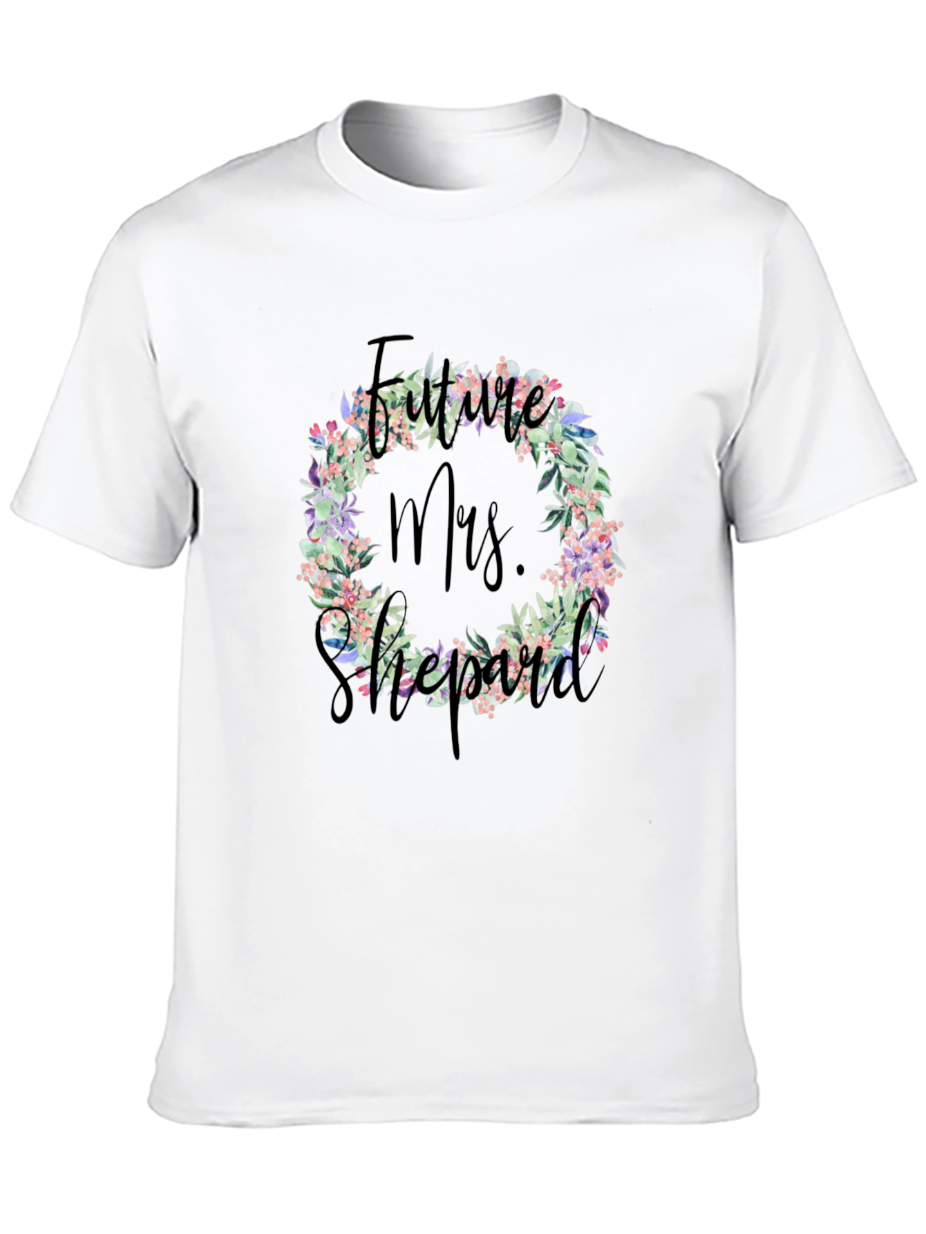 Future Mrs. Floral Wreath T-Shirt