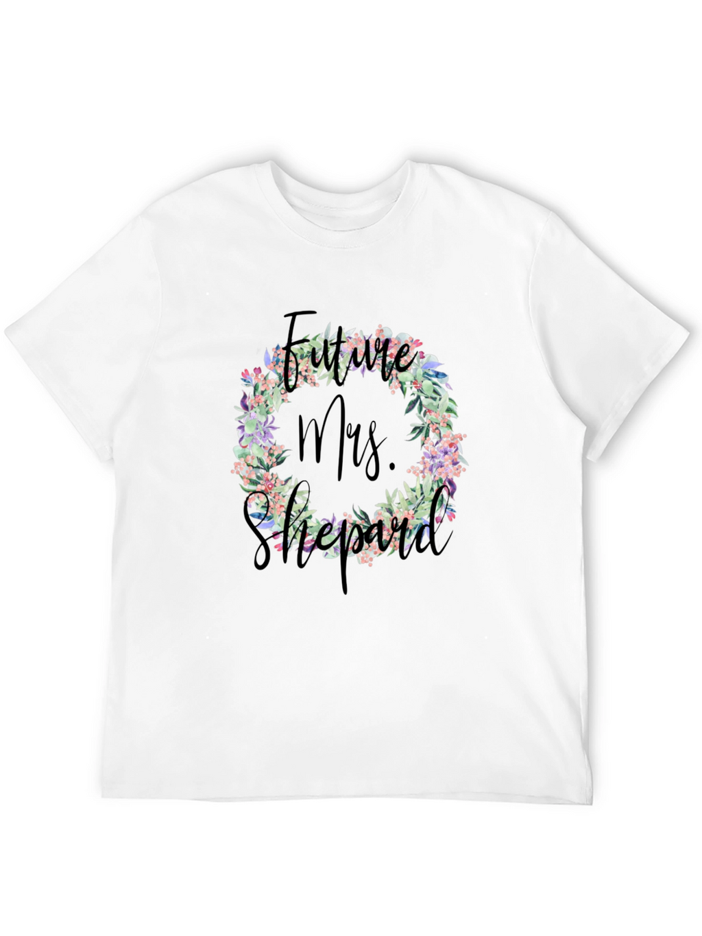Future Mrs. Floral Wreath T-Shirt