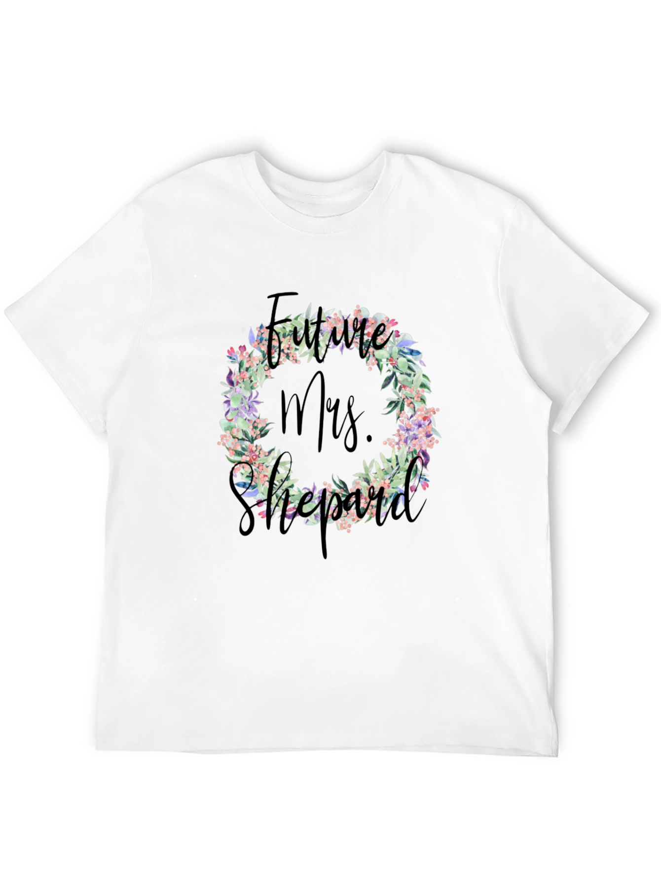 Future Mrs. Floral Wreath T-Shirt