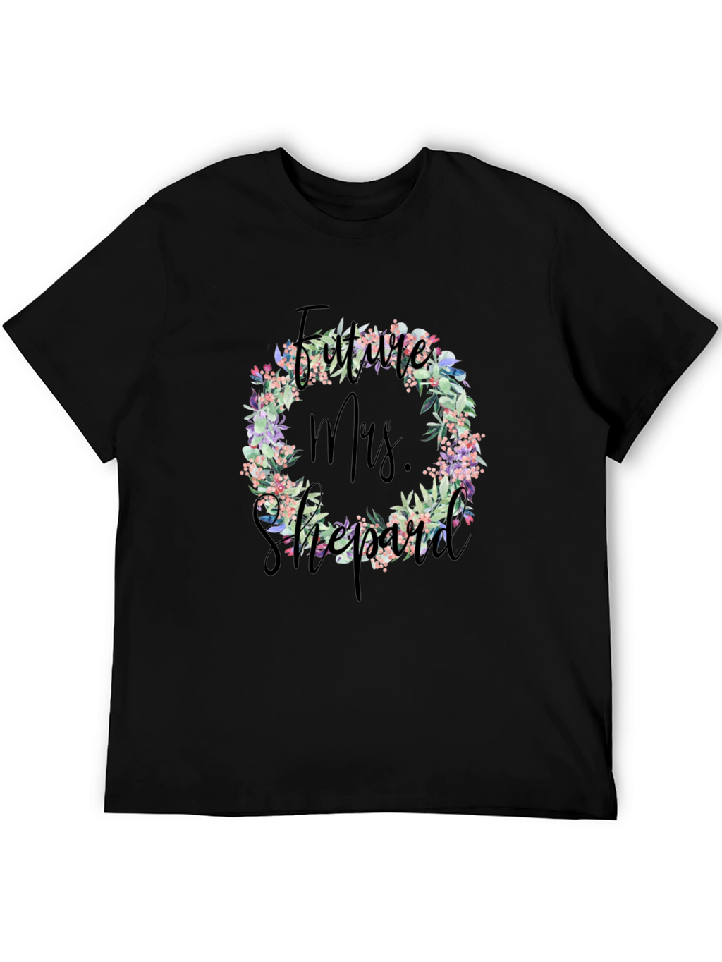 Future Mrs. Floral Wreath T-Shirt