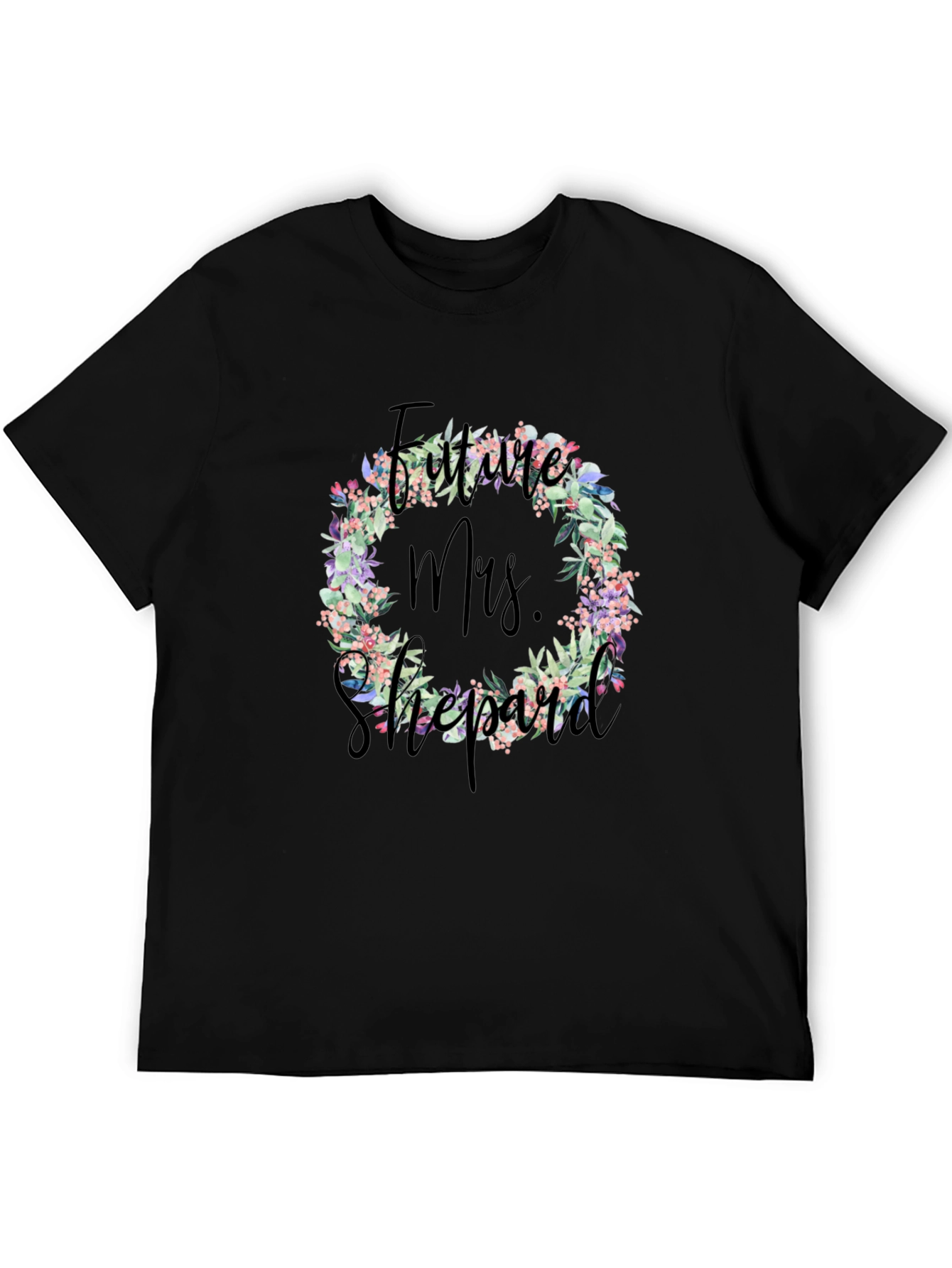 Future Mrs. Floral Wreath T-Shirt