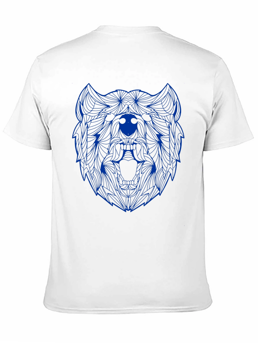 Geometric Bear Graphic Tee - Black