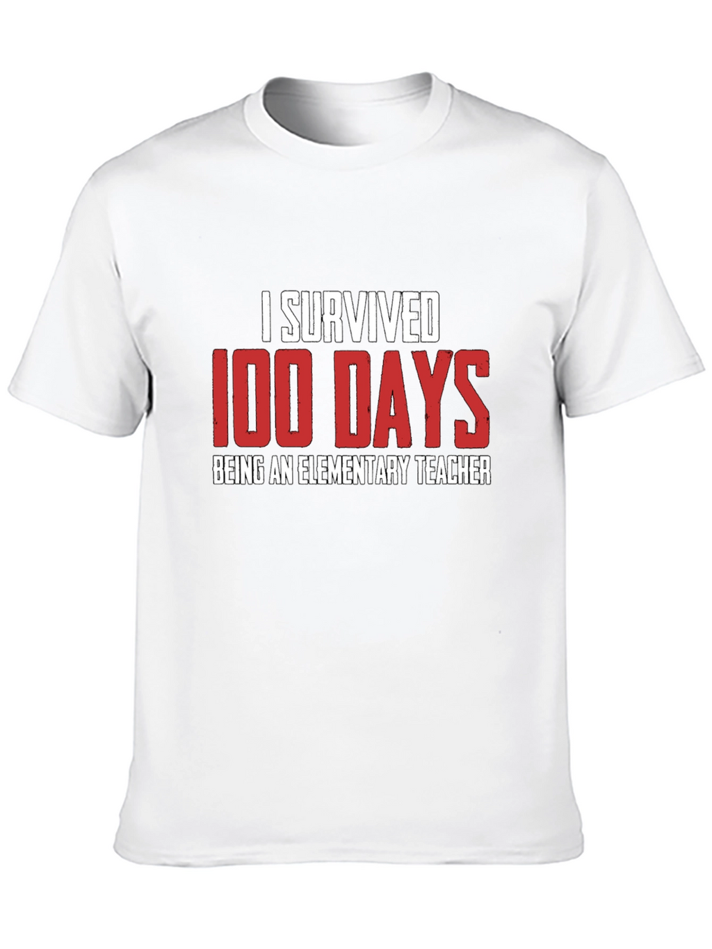 I Survived 100 Days Teacher Black T-Shirt