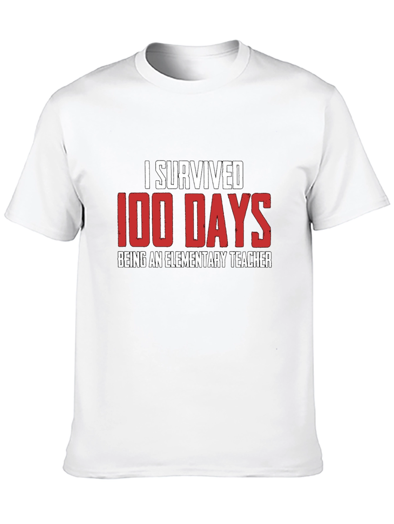 I Survived 100 Days Teacher Black T-Shirt