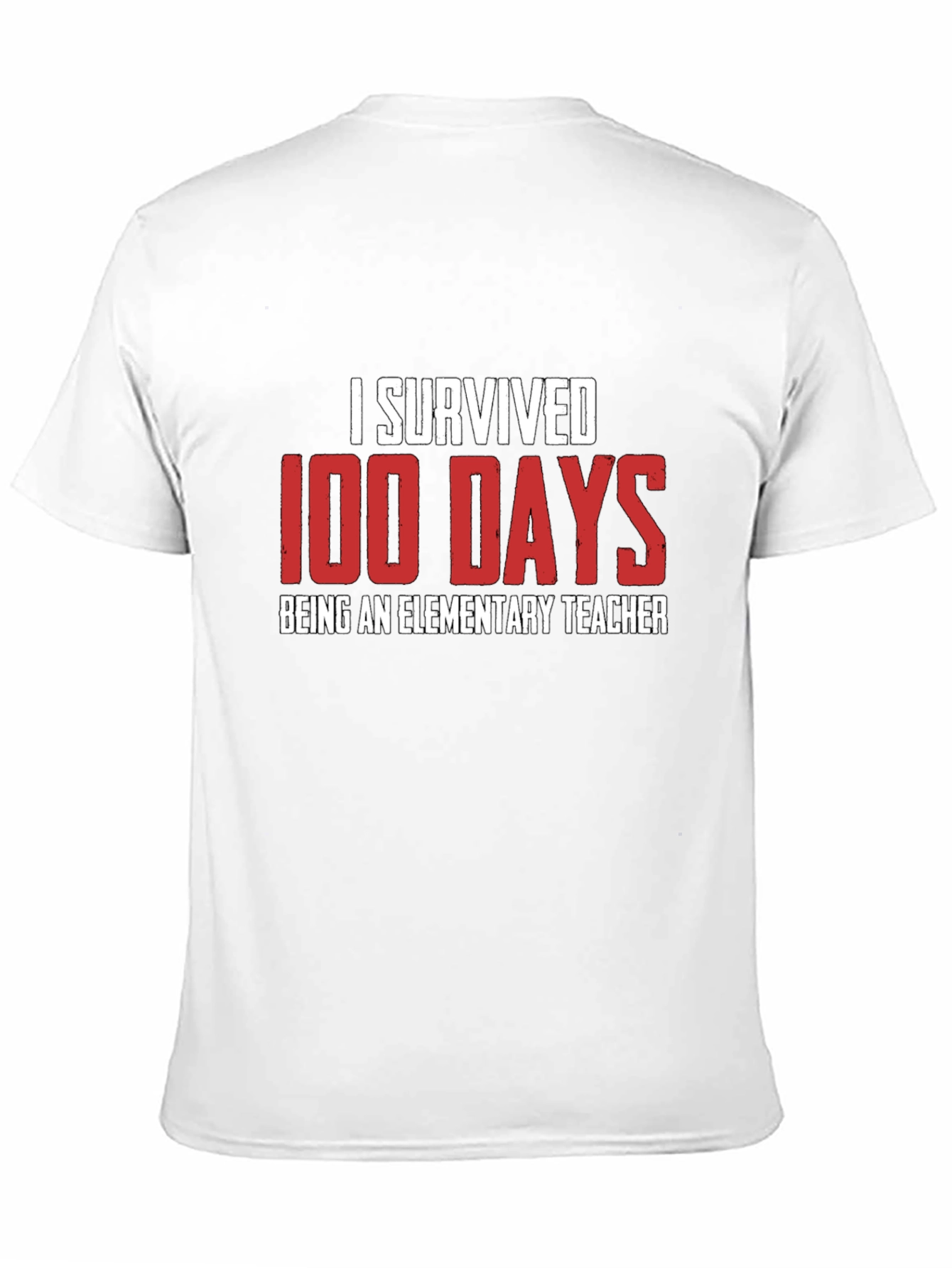 I Survived 100 Days Teacher Black T-Shirt