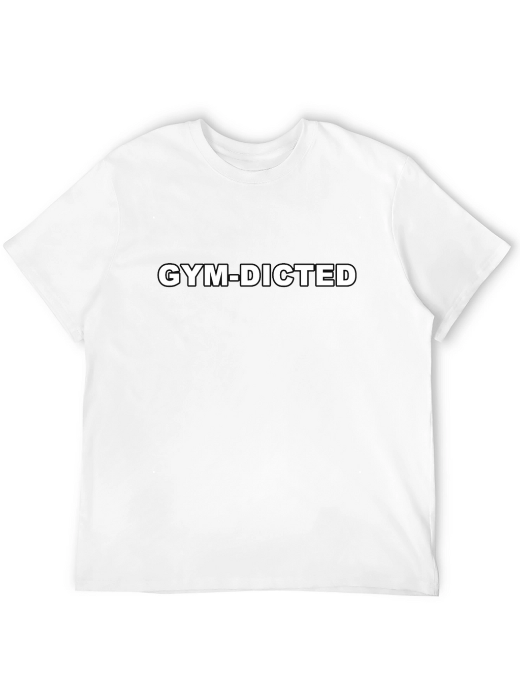Gym-Dicted Black Graphic T-Shirt