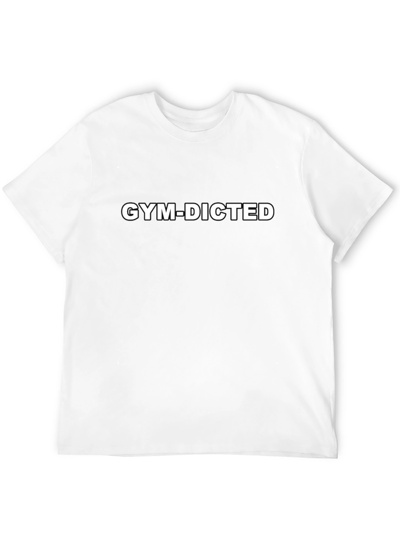 Gym-Dicted Black Graphic T-Shirt