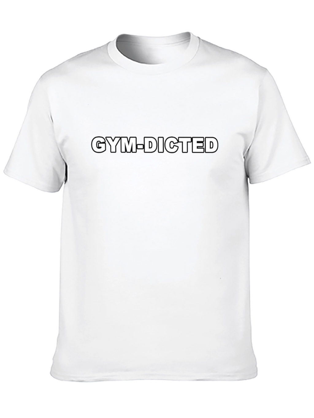 Gym-Dicted Black Graphic T-Shirt