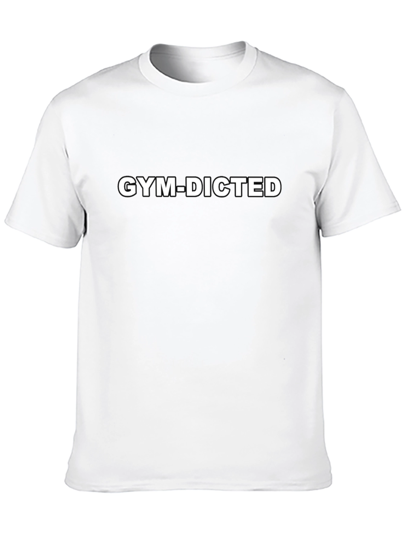 Gym-Dicted Black Graphic T-Shirt