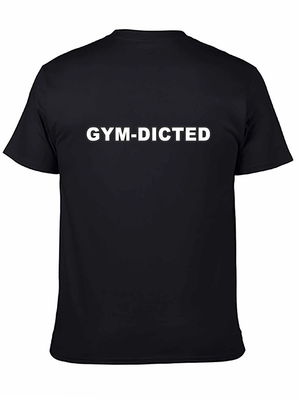 Gym-Dicted Black Graphic T-Shirt
