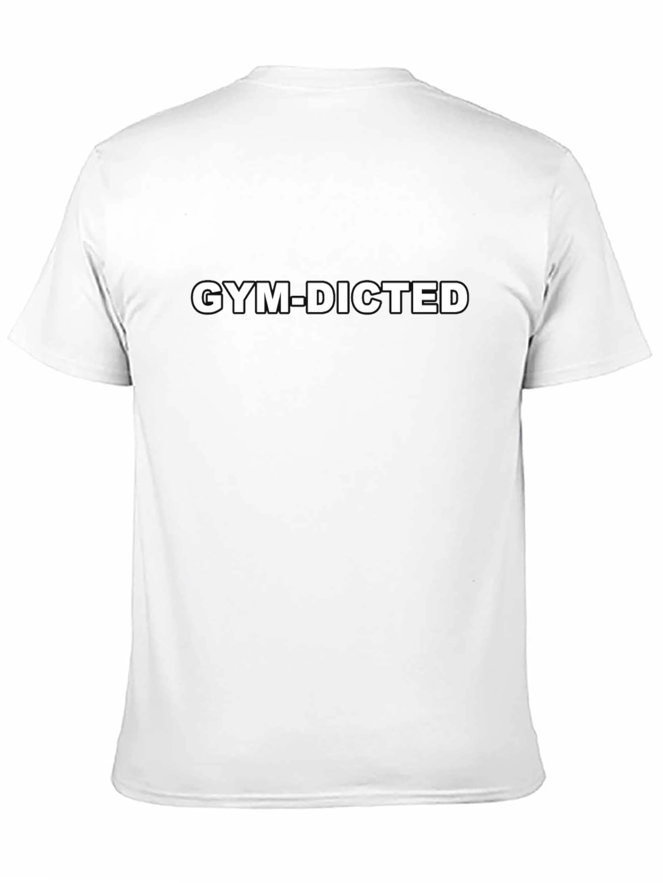 Gym-Dicted Black Graphic T-Shirt