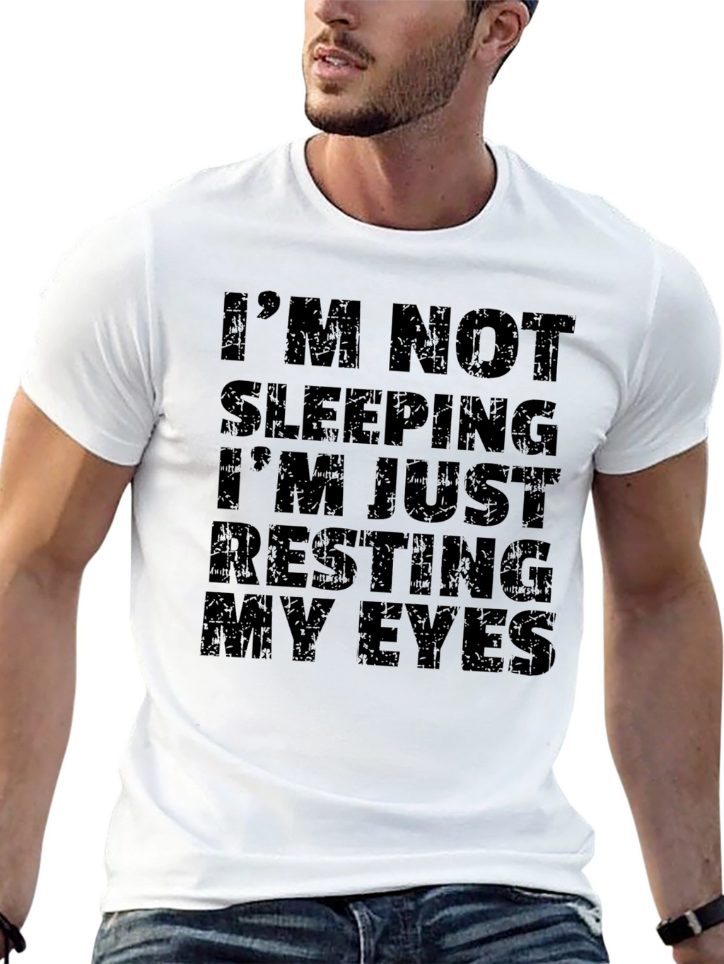 Funny Resting Eyes Graphic T-Shirt
