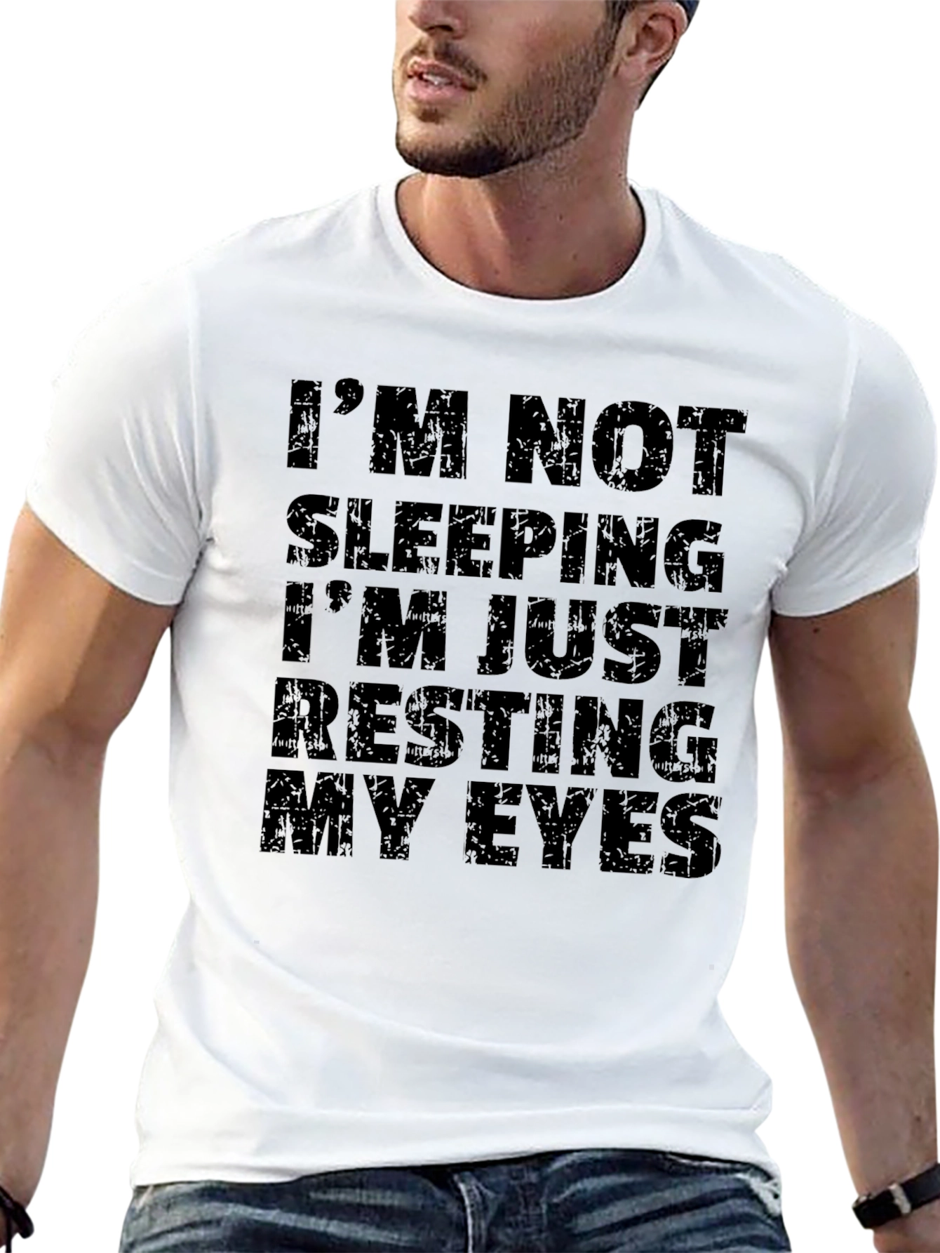 Funny Resting Eyes Graphic T-Shirt