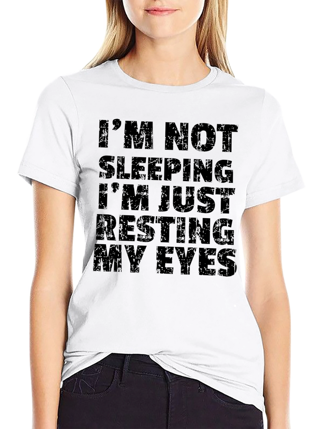 Funny Resting Eyes Graphic T-Shirt