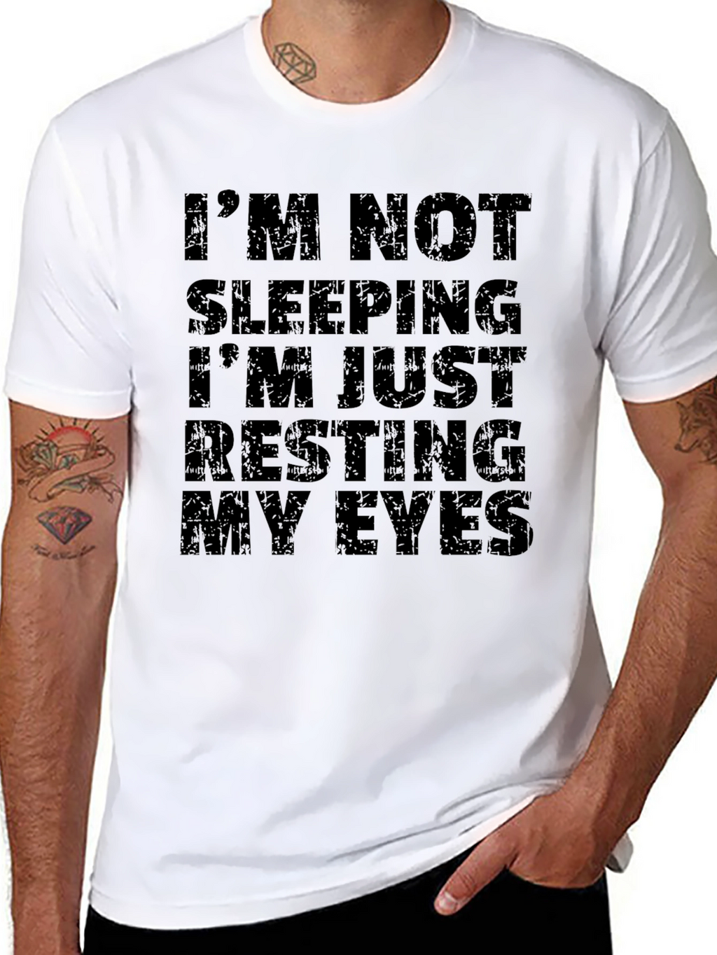 Funny Resting Eyes Graphic T-Shirt
