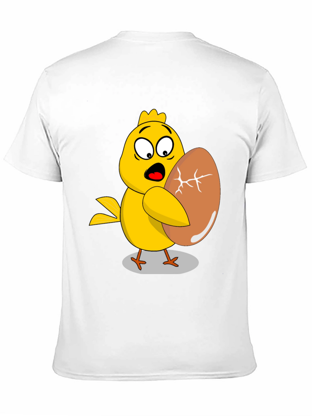 Funny Chick Holding Cracked Egg T-Shirt