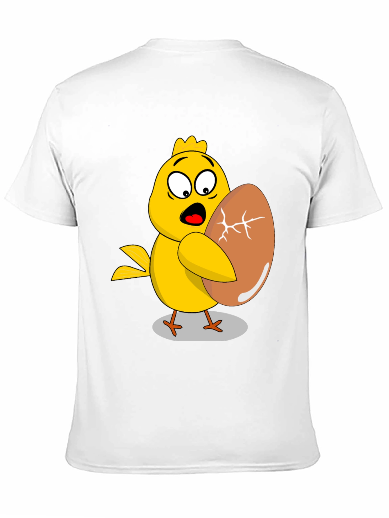 Funny Chick Holding Cracked Egg T-Shirt