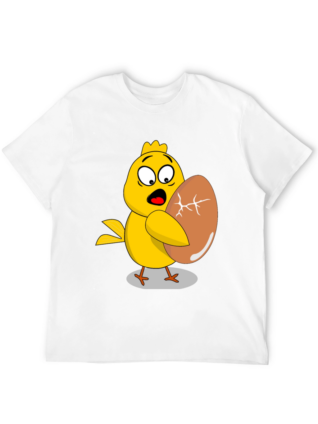 Funny Chick Holding Cracked Egg T-Shirt