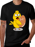 Funny Chick Holding Cracked Egg T-Shirt