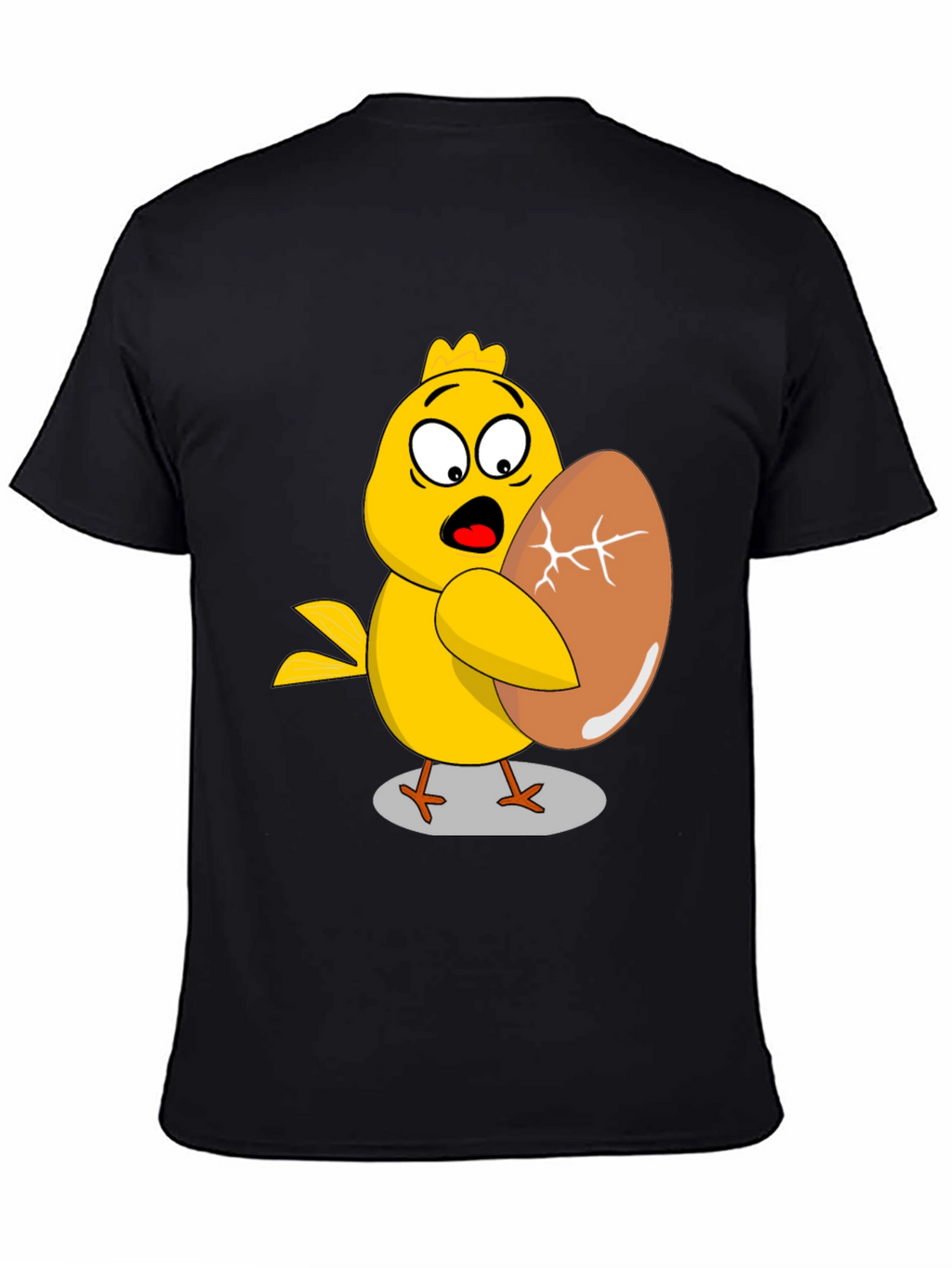 Funny Chick Holding Cracked Egg T-Shirt