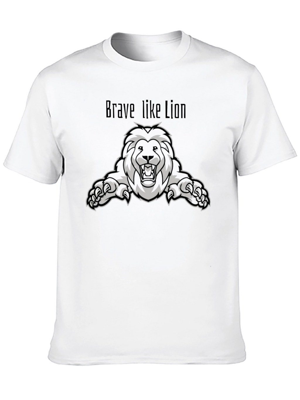 Brave Like Lion Graphic Tee - Black
