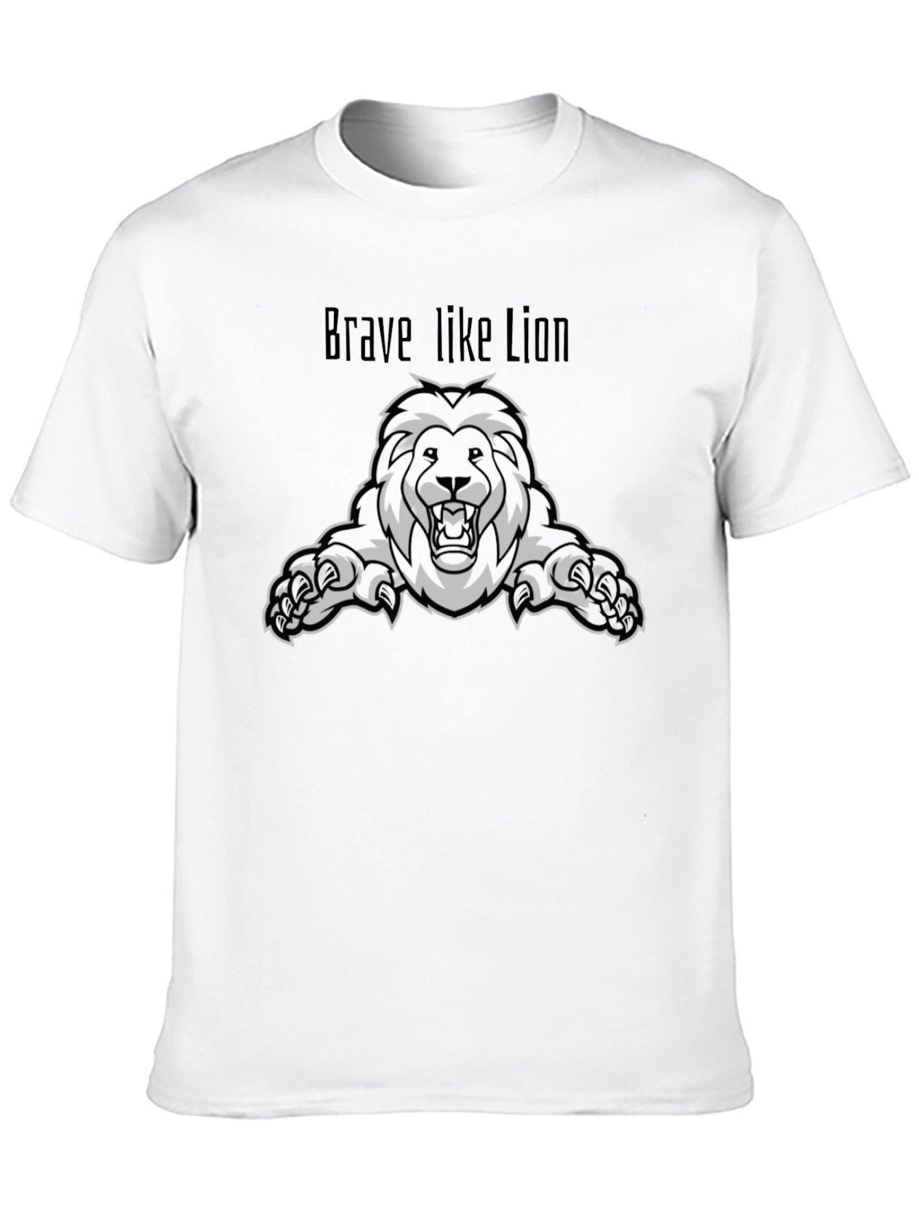 Brave Like Lion Graphic Tee - Black