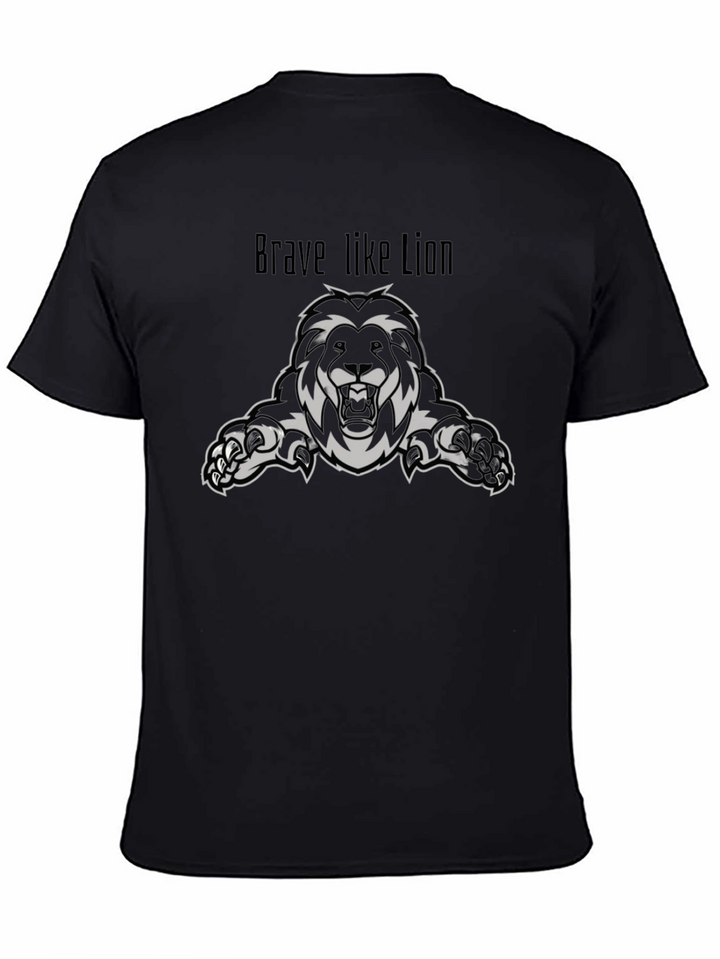 Brave Like Lion Graphic Tee - Black
