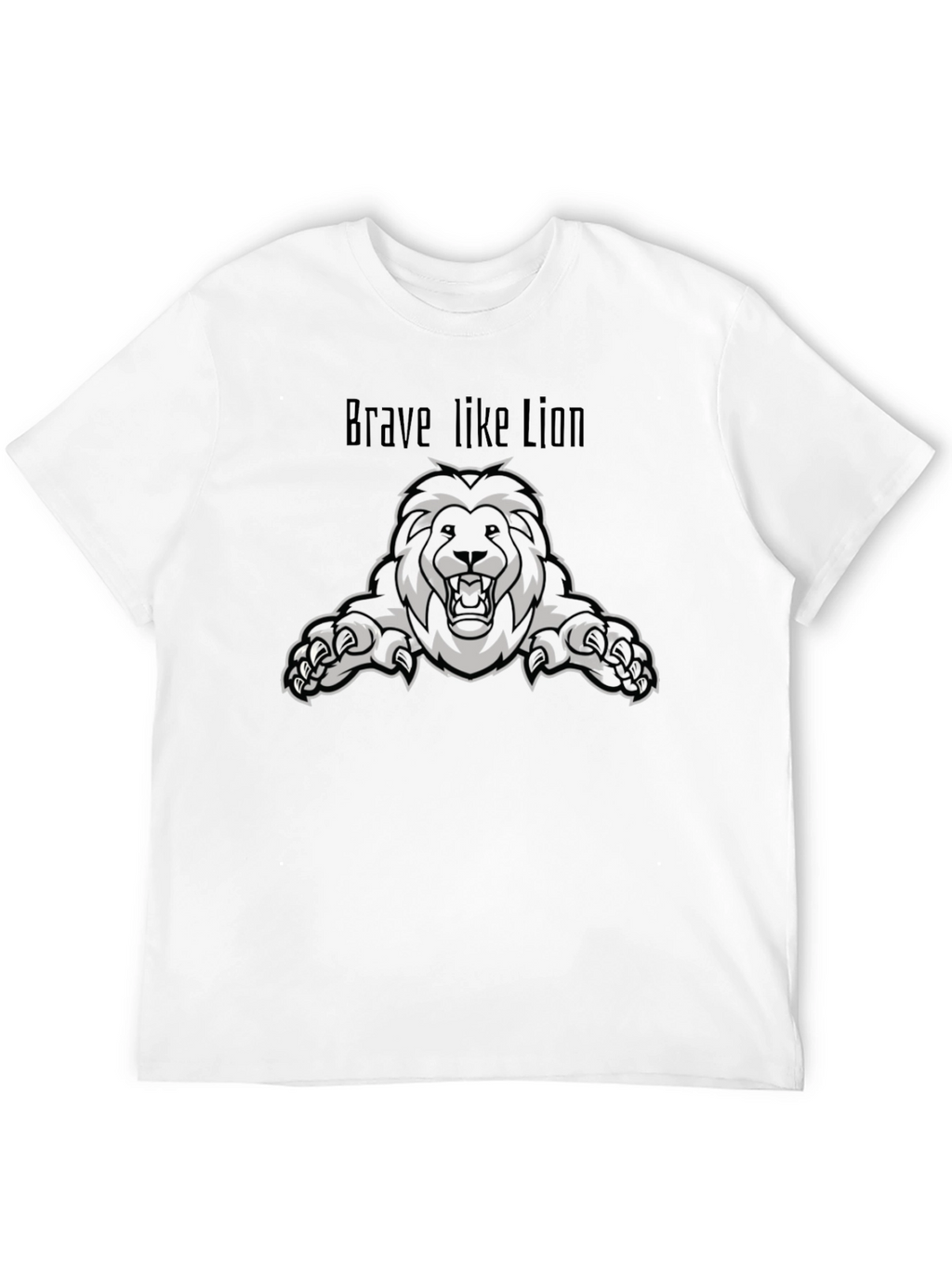 Brave Like Lion Graphic Tee - Black