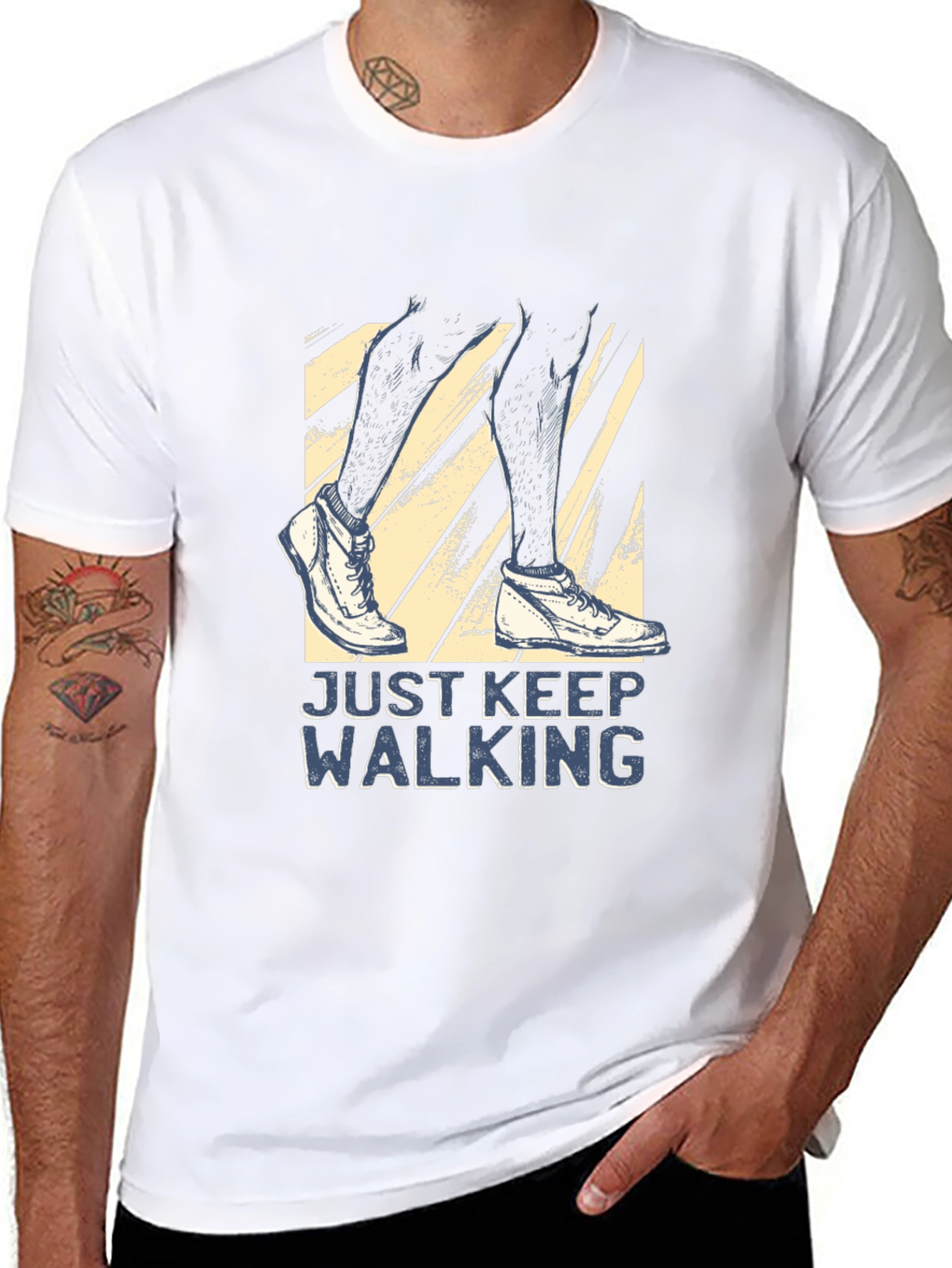 Just Keep Walking T-Shirt - Motivational Tee