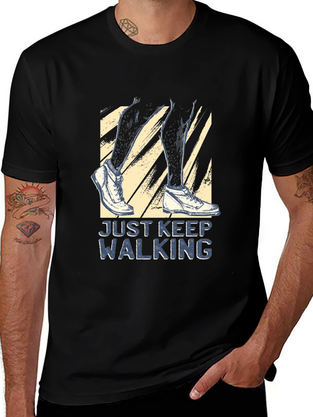 Just Keep Walking T-Shirt - Motivational Tee