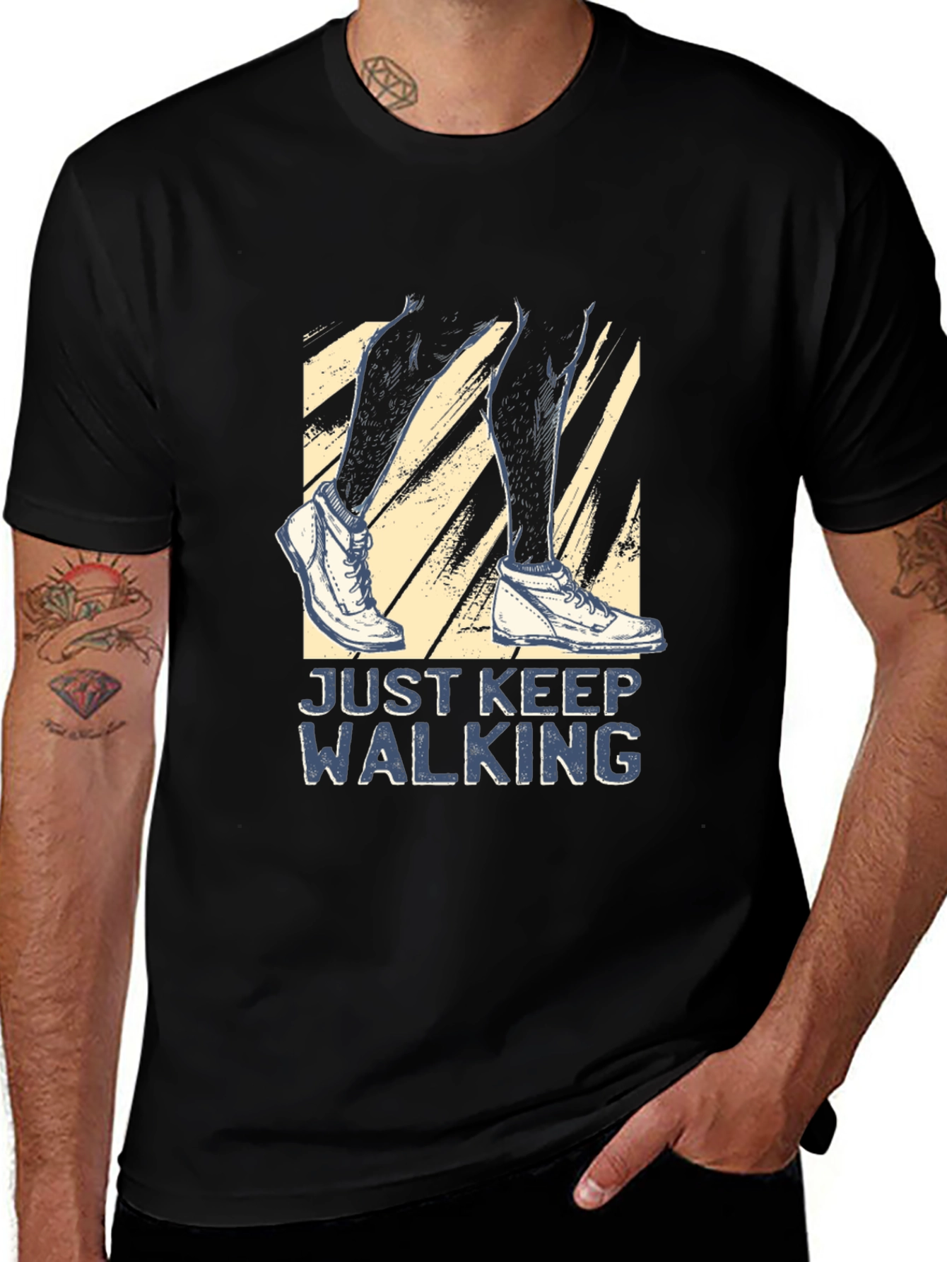 Just Keep Walking T-Shirt - Motivational Tee