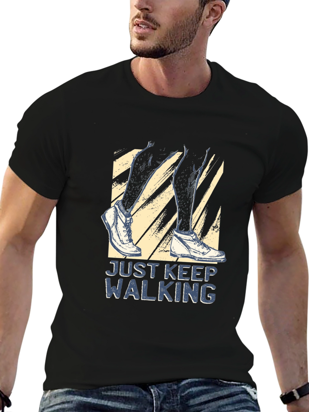 Just Keep Walking T-Shirt - Motivational Tee