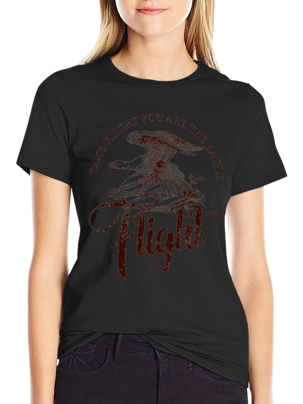 Eagle Flight Graphic Tee - Black