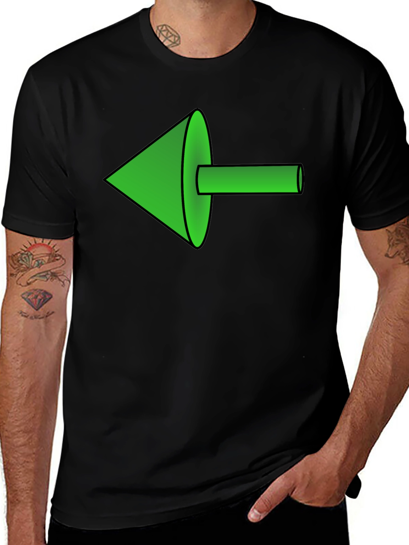 Green Arrow Graphic Tee - Modern Style