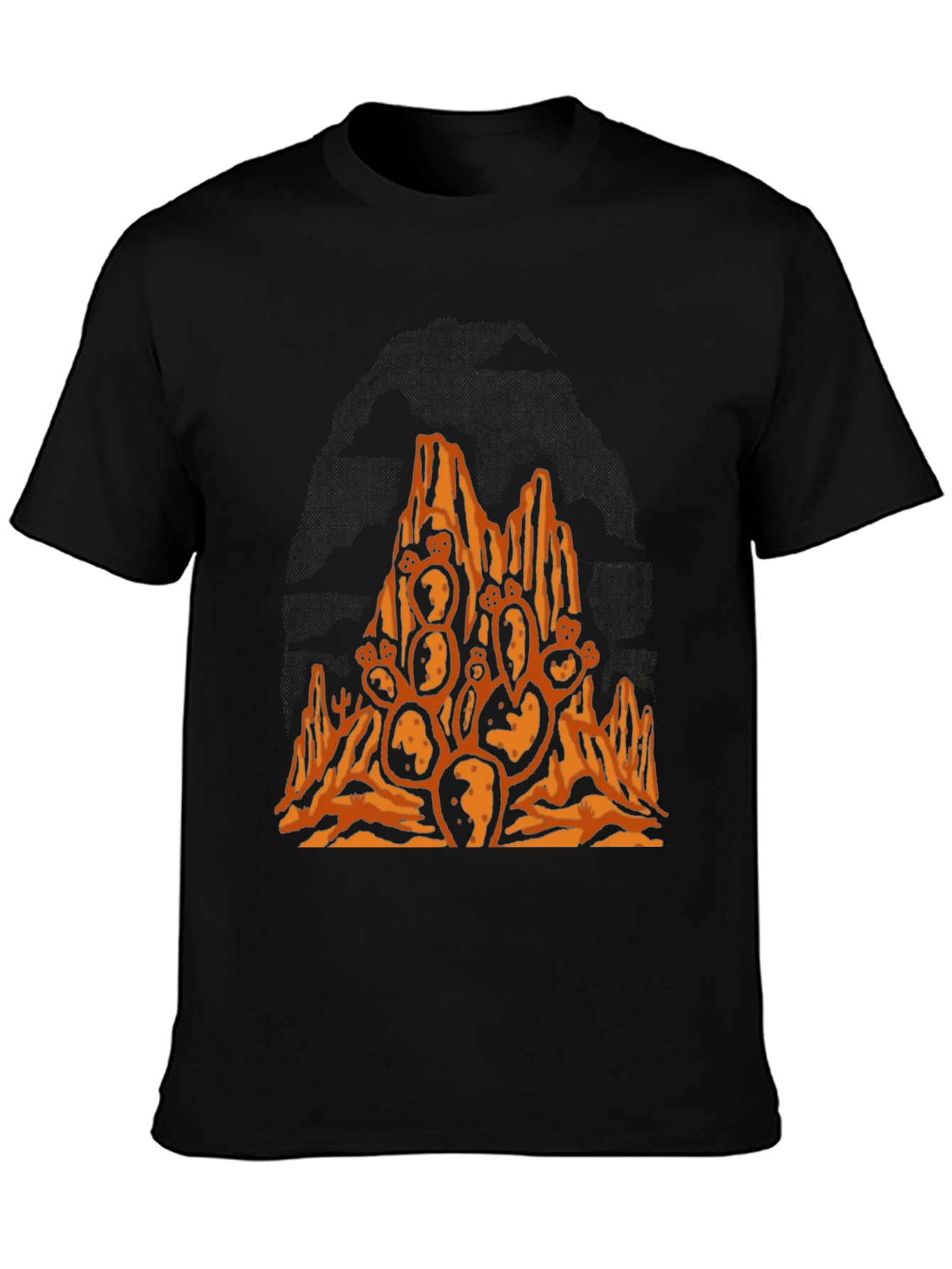 Desert Cactus Black T-Shirt