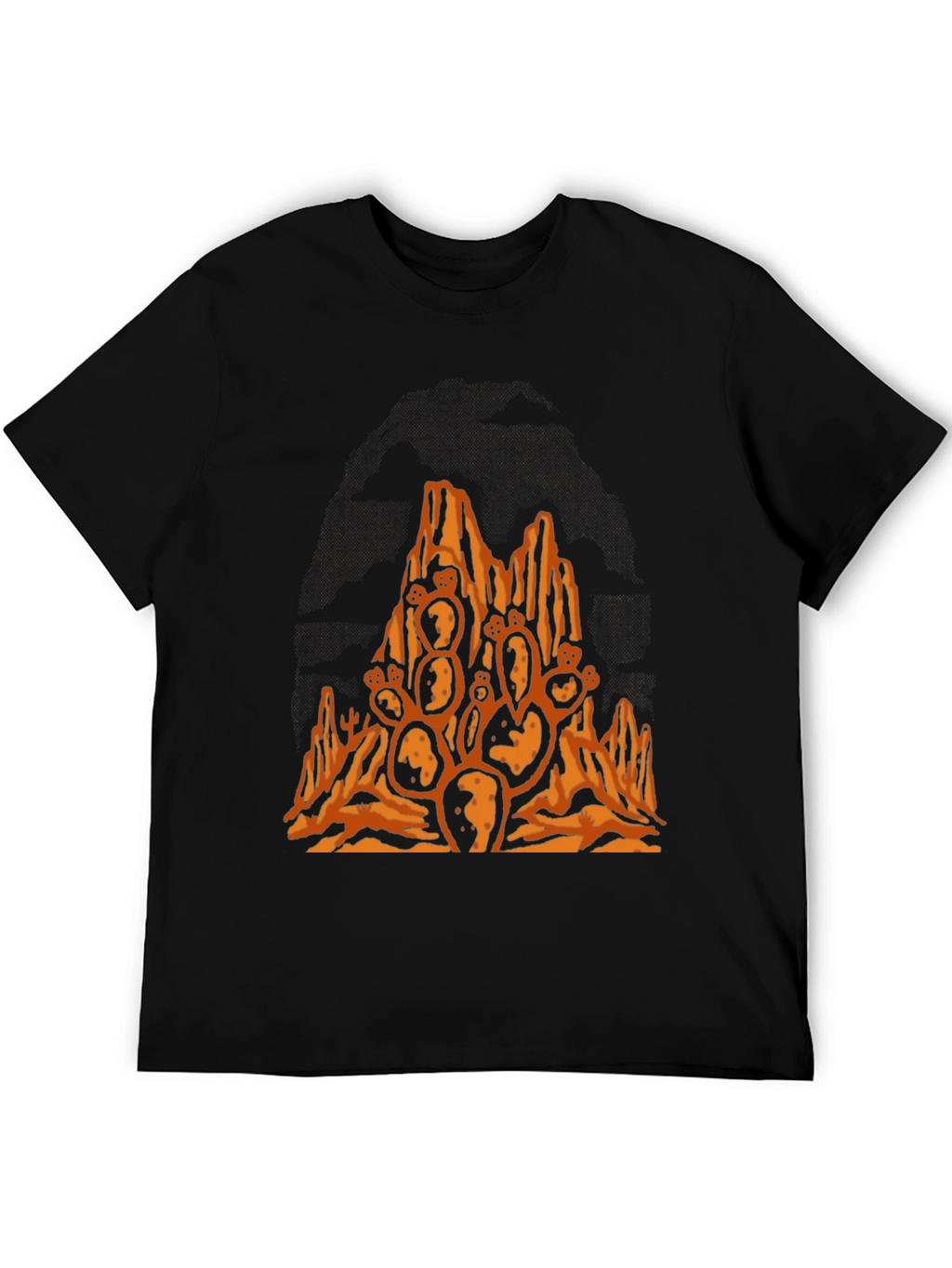 Desert Cactus Black T-Shirt