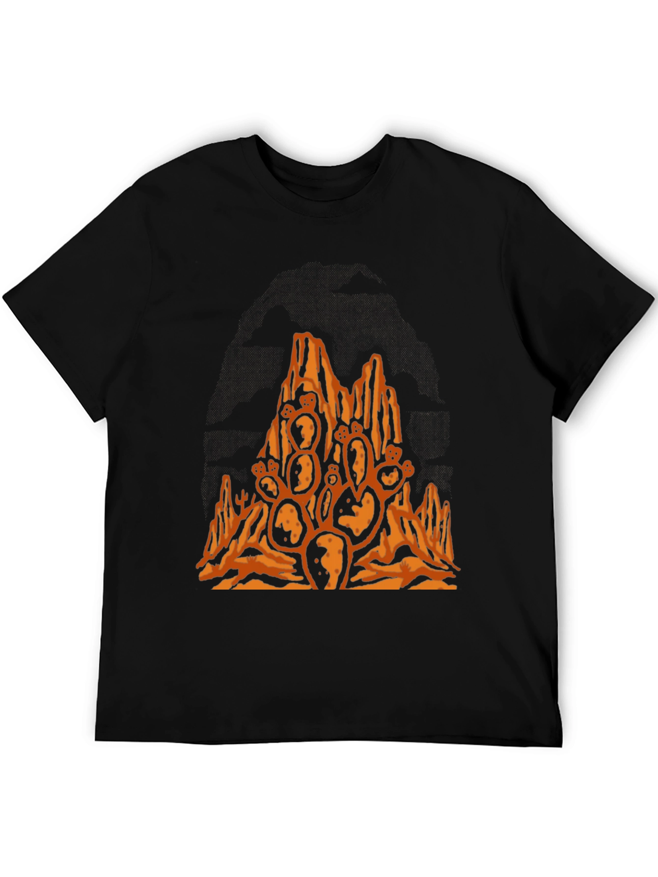 Desert Cactus Black T-Shirt