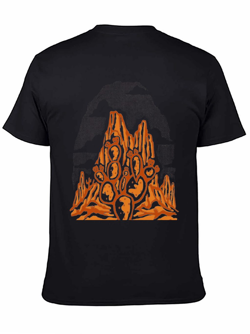 Desert Cactus Black T-Shirt