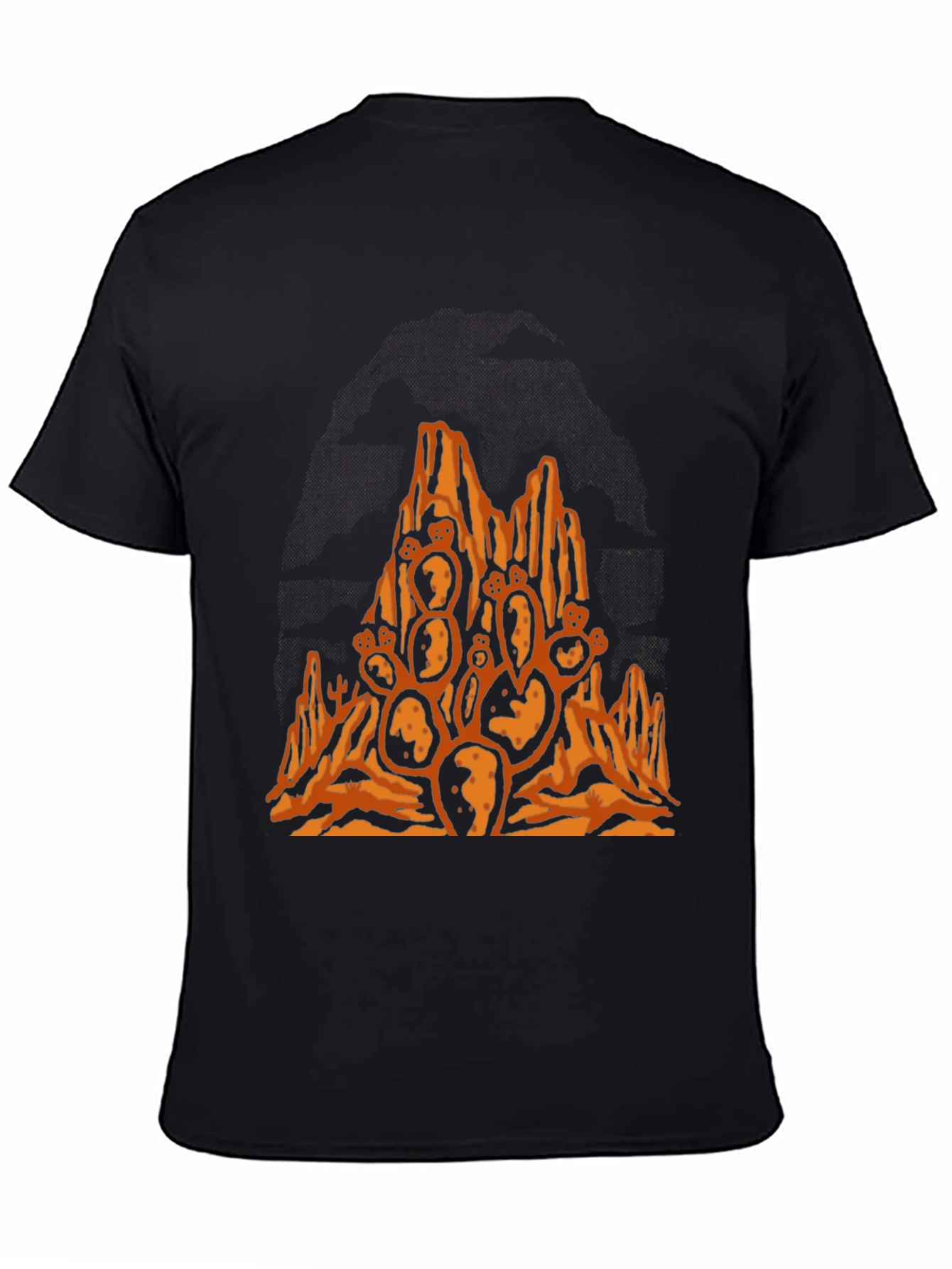 Desert Cactus Black T-Shirt