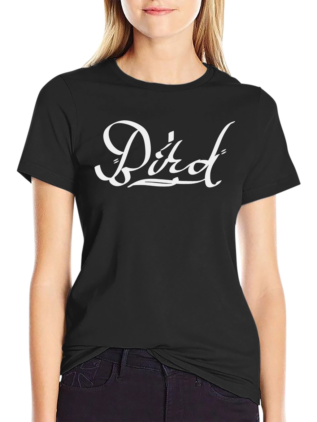 Black Bird Script T-Shirt