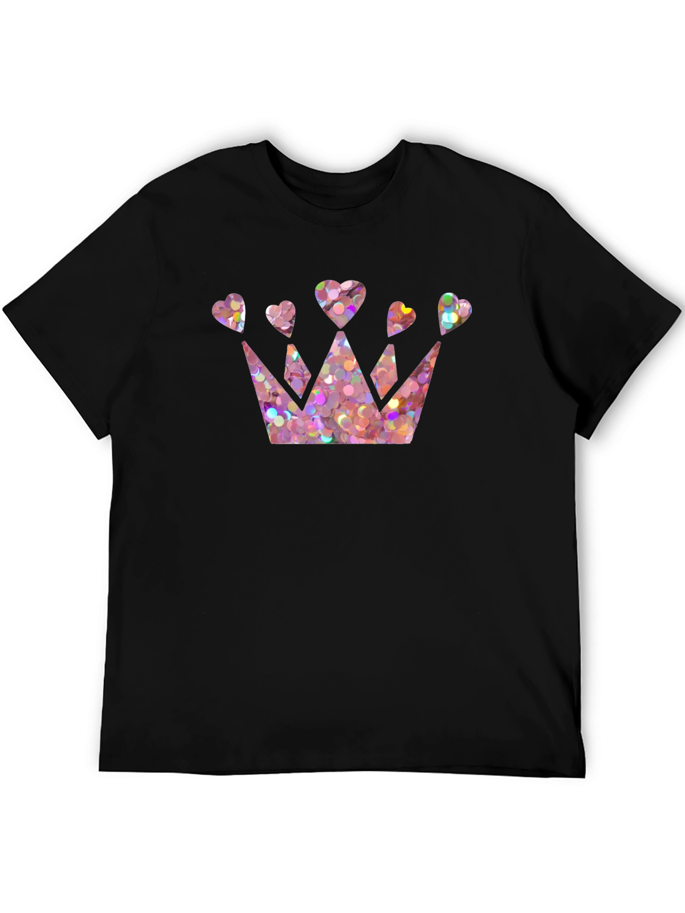 Crown of Hearts Graphic Tee - Stylish Mens T-Shirt