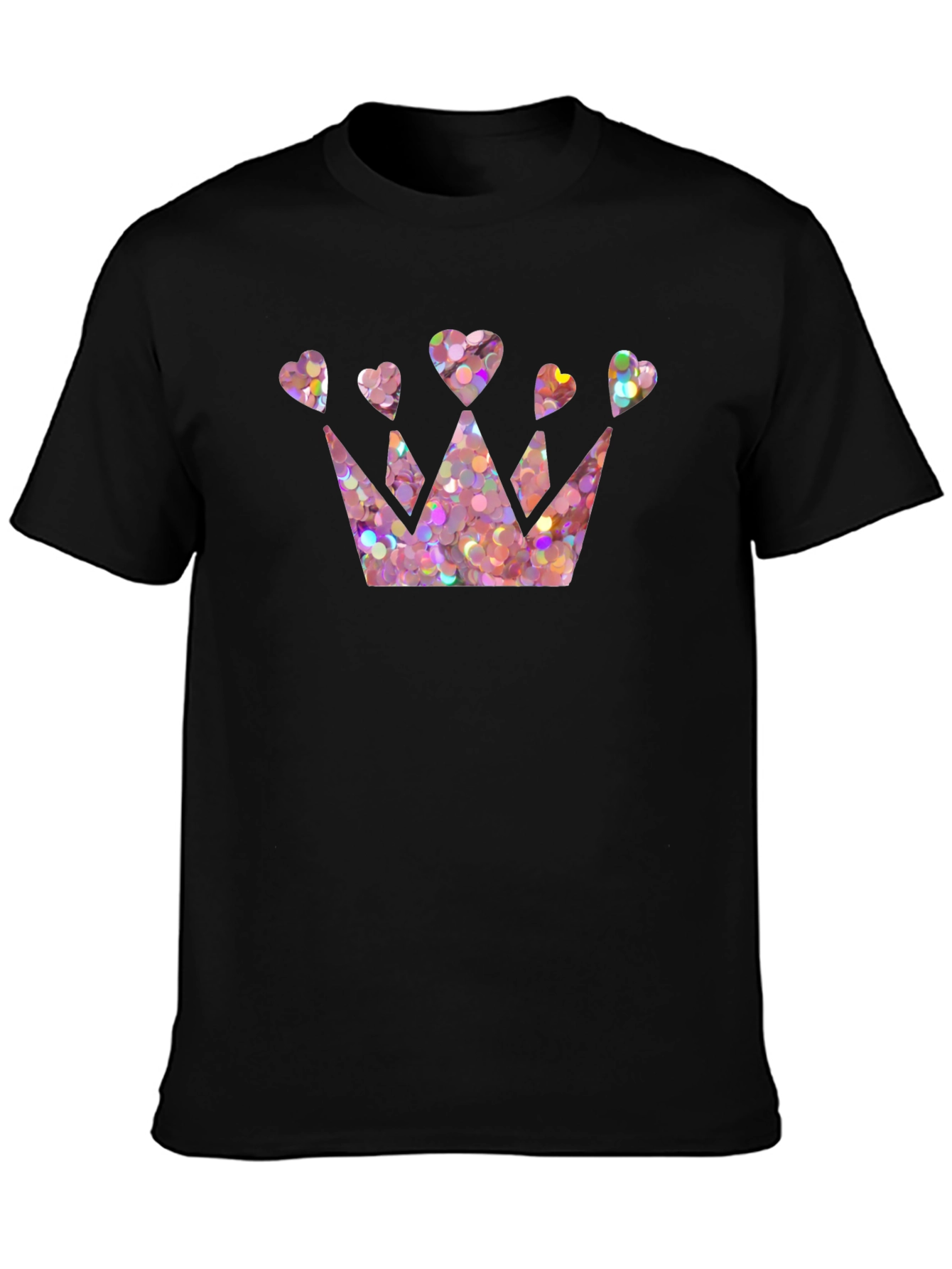 Crown of Hearts Graphic Tee - Stylish Mens T-Shirt